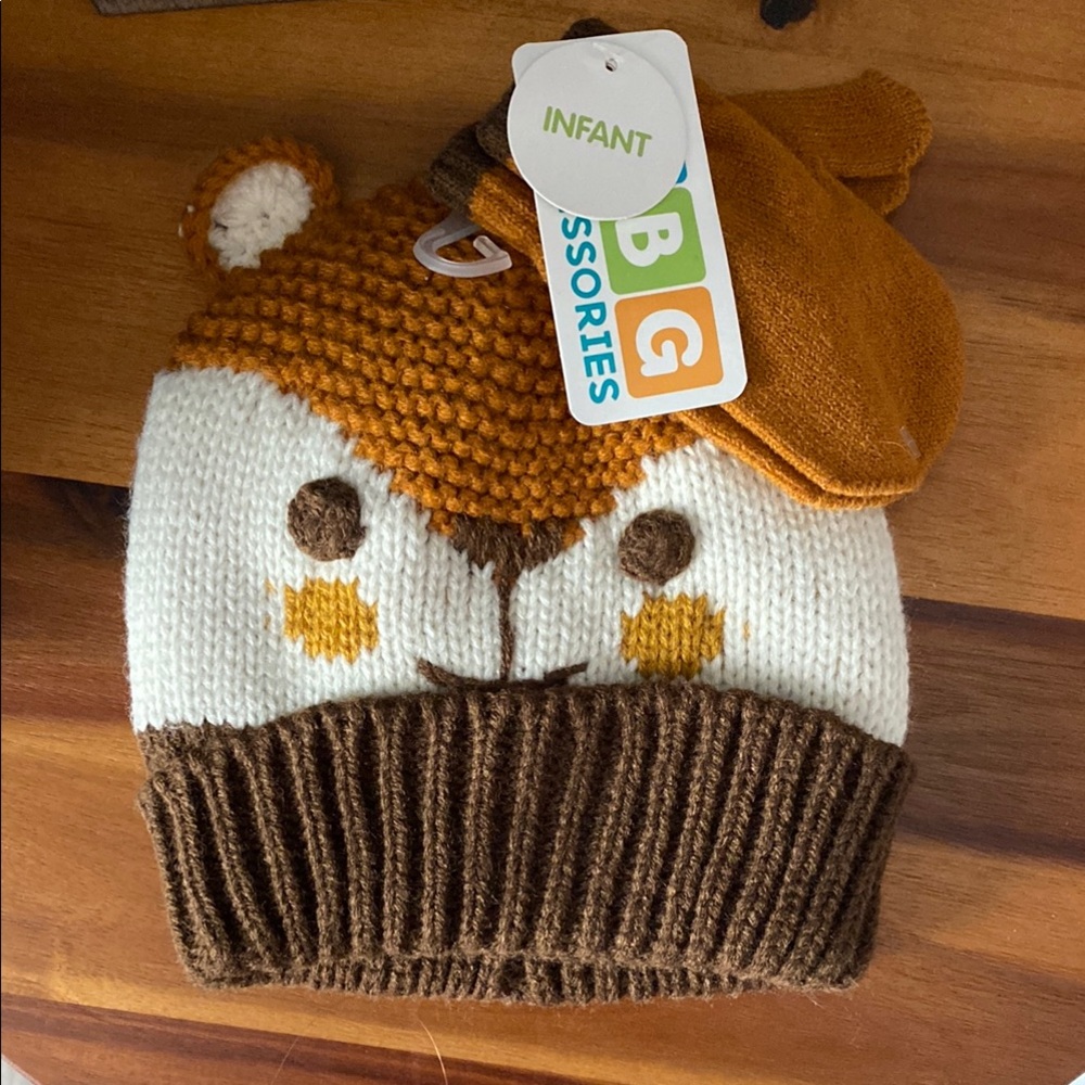 Adorable Knit Animal Hat for Kids - Brown and White